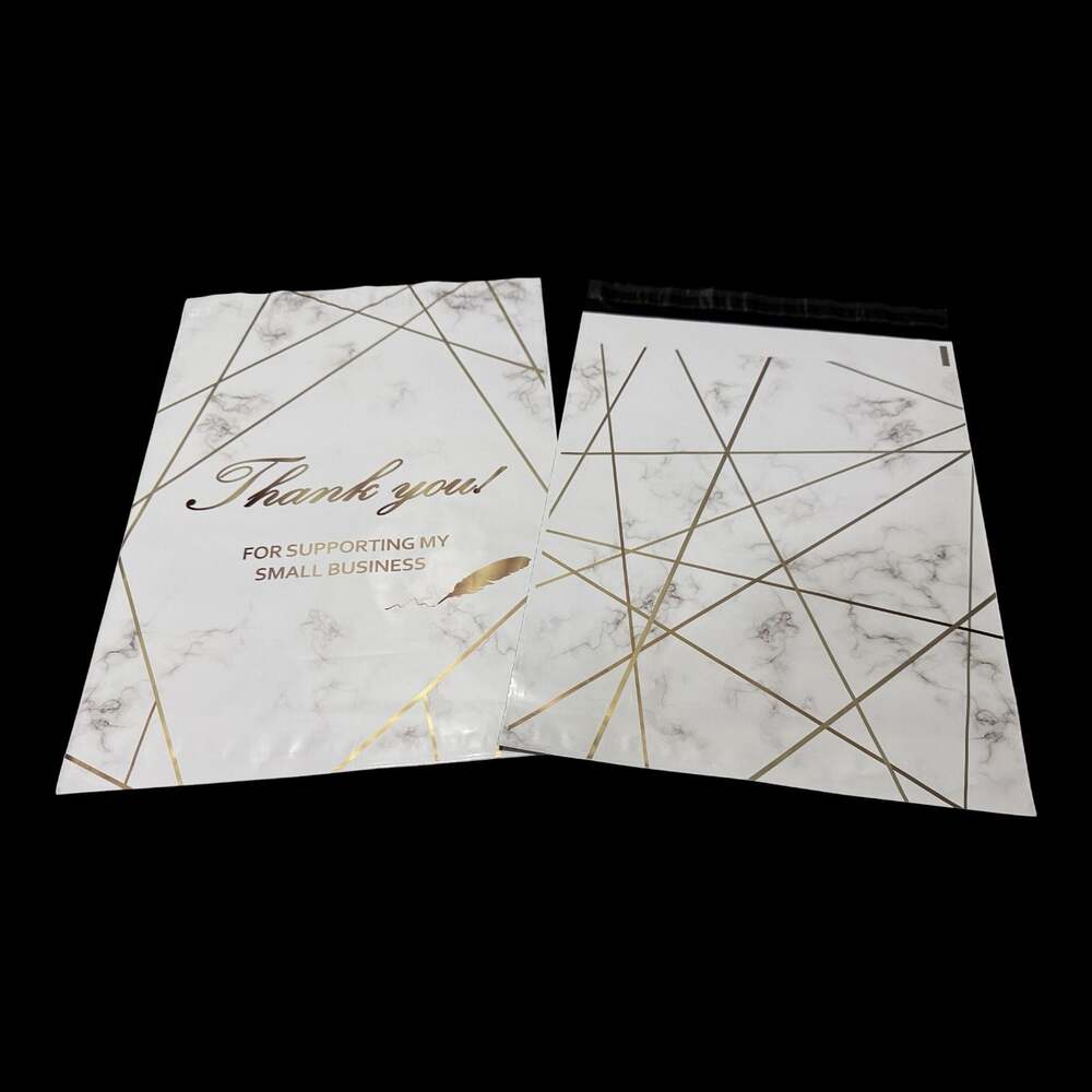 (10) 10 x 13 ‘Thank You’ Geometric Self-Sealing Poly Mailers Shipping Envelopes